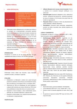 Mejores médicos. 
www.villamedicgroup.com 
 
Página | 4 
 
I. 
ASMA BRONQUIAL 
 
VILLAPEPA 
✓ 
Enfermedad inflamatoria crónic