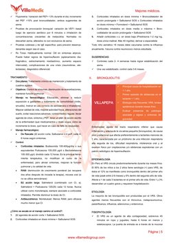 Mejores médicos. 
www.villamedicgroup.com 
 
Página | 5 
✓ 
Flujometría: Variación del PEF> 13% durante el día; incremento 
d