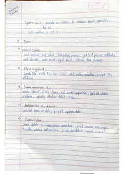 Operating System Handwritten Notes of Module 1,2,3,4,5 | PDF