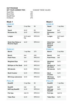 David Laid Workout Program Overview | PDF | Games Of Physical Skill ...