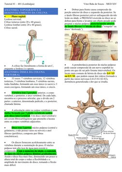 Tutorial 01 – 401 (Lombalgia)                                                                                Vitor Bidu de So