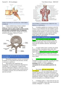 Tutorial 01 – 401 (Lombalgia)                                                                                Vitor Bidu de So