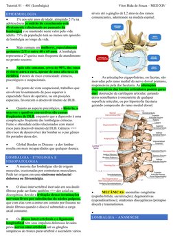 Tutorial 01 – 401 (Lombalgia)                                                                                Vitor Bidu de So
