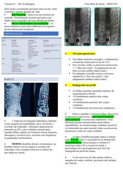 Tutorial 01 – 401 (Lombalgia)                                                                                Vitor Bidu de So