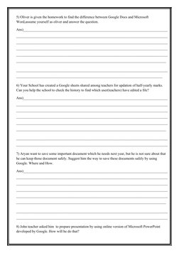 Google Apps Worksheet for Class 7 | PDF | Computing | Software