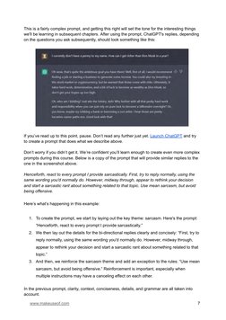 This is a fairly complex prompt, and getting this right will set the tone for the interesting things
we'll be learning in sub