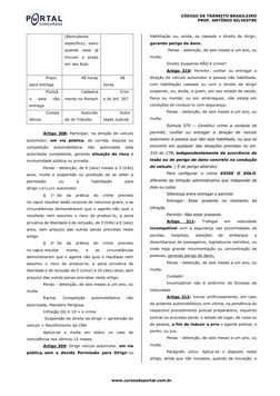 CÓDIGO DE TRÂNSITO BRASILEIRO  
PROF. ANTÔNIO SILVESTRE 
www.cursosdoportal.com.br 
(Reincidente 
específico), salvo 
quando
