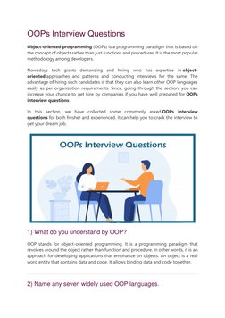 Essential OOP Interview Questions | PDF | Method (Computer Programming ...