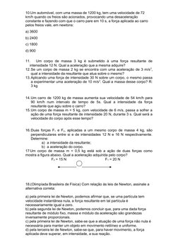 Exercícios sobre as Leis de Newton | PDF | Leis do Movimento de Newton ...
