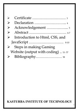 2

Certificate ……………………… 3

Declaration …………………….. 4 

Acknowledgement ……………... 5

Abstract ………………………… 6-7

Introduction
