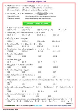11th Maths One Mark Question Bank Vol 1 | PDF | Elementary Mathematics ...