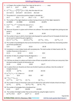 11th Maths One Mark Question Bank Vol 1 | PDF | Elementary Mathematics ...