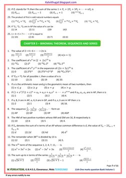 11th Maths One Mark Question Bank Vol 1 | PDF | Elementary Mathematics ...