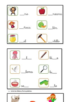 Actividades con letras M y P para niños | PDF