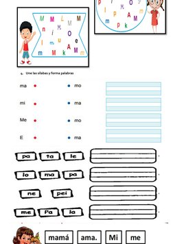 Actividades con letras M y P para niños | PDF