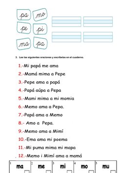 Actividades con letras M y P para niños | PDF