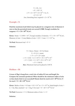 Young's Modulus Numerical Problems | PDF | Elasticity (Physics) | Young ...