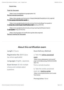Google Cloud Professional Data Engineer Guide | PDF | Cloud Computing ...