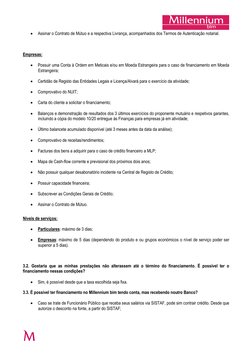 Requisitos e Limites do Millennium Bim | PDF | Cheque (banco) | Acesso ...