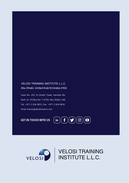 (mailto:trainings@velosiaims.com)VELOSI TRAINING 
INSTITUTE L.L.C.             
VELOSI TRAINING INSTITUTE L.L.C. AbuDhabi,Un
