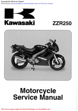 zzr250 サービスマニュアル　2004年式〜2007年 Kawasaki ZZR 250 Service Manual Download | PDF