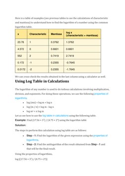 Using Logarithm Table Pdf Logarithm Table Usage and Examples | PDF | Logarithm | Numbers