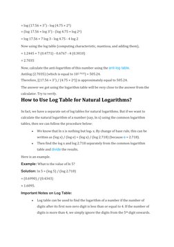 Logarithm Table Usage and Examples | PDF | Logarithm | Numbers
