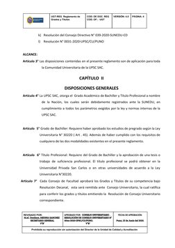 UGT-REG  Reglamento de 
Grados y Títulos  
COD. DE DOC. REG 
COD. OF.:  UGT 
VERSIÓN: 4.0 
PÁGINA: 4 
 
k) Resolución del