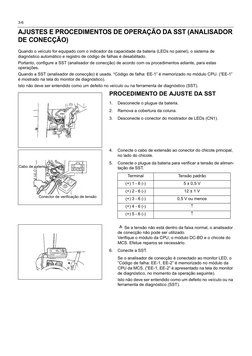 3-6
AJUSTES E PROCEDIMENTOS DE OPERAÇÃO DA SST (ANALISADOR 
DE CONECÇÃO)
Quando o veículo for equipado com o indicador da cap