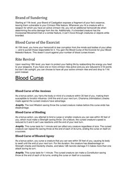 (javascript:;)Brand of Sundering 
Starting at 11th level, your Brand of Castigation exposes a fragment of your foe’s essence