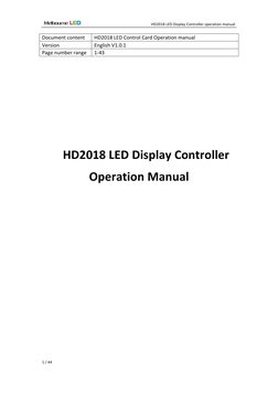 HD2018 LED Controller Manual | PDF | Wi Fi | Computer Network