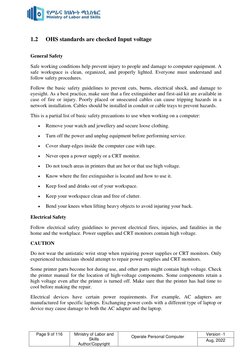 Page 9 of 116 
 
Ministry of Labor and 
Skills 
Author/Copyright 
Operate Personal Computer 
 
Version -1 
Aug, 2022 
 
1.2