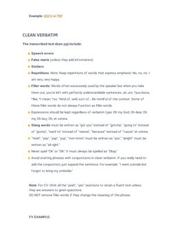 Example: DOCX  (https://gotranscript.com/samples/full-verbatim.docx)or PDF (https://gotranscript.com/samples/full-verbatim.pd