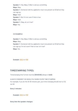 Example: DOCX  (https://gotranscript.com/samples/full-verbatim-with-timestamping.docx) (https://gotranscript.com/samples/clea