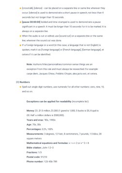 [crosstalk], [silence] - can be placed on a separate line or same line wherever they
occur. [silence] is used to demonstrate