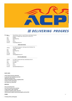 ACPL Transport Branch Contacts in Mumbai | PDF