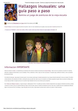 19/10/22 9:51
Tutorial de hallazgos inusuales · Domina un juego de aventuras de la vieja escuela
https://videochums.com/artic