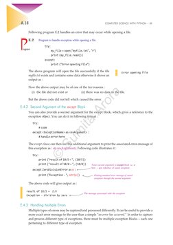 Exception Handling in Python for Class 12 | PDF | Python (Programming ...
