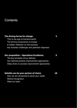 Contents 
 
 
The driving forces for change 
4 
This is the age of transformation 
The driving components of change