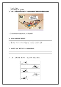 Atividades de Interpretação de Charges 6º Ano | PDF | Piadas