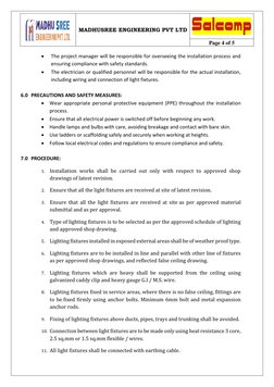 Light Fixture Installation Method Statement | PDF | Lighting ...