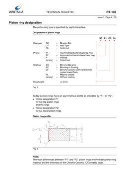 TECHNICAL BULLETIN
Issue 1, Page 4 / 10
RT-135
Piston ring designation  
The piston ring type is specified by eight charact