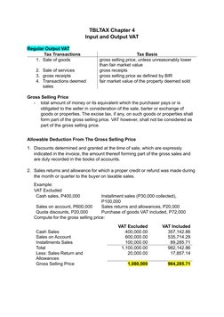 Vat Output Examples Input and Output VAT Explained | PDF | Value Added Tax | Invoice