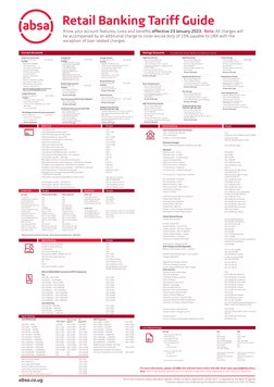 Absa Uganda Retail Banking Tariff Guide | PDF | Debit Card | Cheque