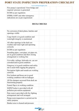 Port Flushing Checklist.pdf Port State Inspection Prep Checklist | PDF | Pump | Water Transport