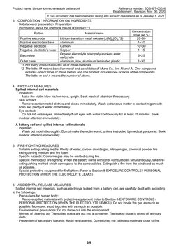 Panasonic 18650 Battery Safety Data Sheet | PDF | Rechargeable Battery ...