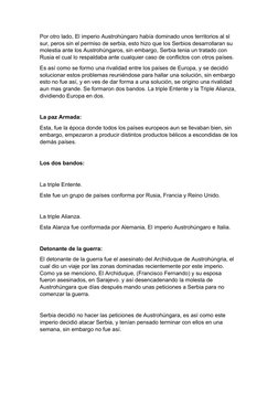 Causas y Consecuencias de la WWI | PDF | imperio Alemán | Austria Hungría
