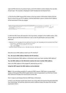 Wireshark ICMP Traffic Analysis Lab | PDF | Computers