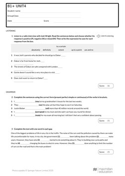 B1+ Unit 4 Listening and Grammar Exercises | PDF