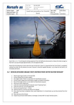 Lifeboat Davit Load Test Procedure | PDF